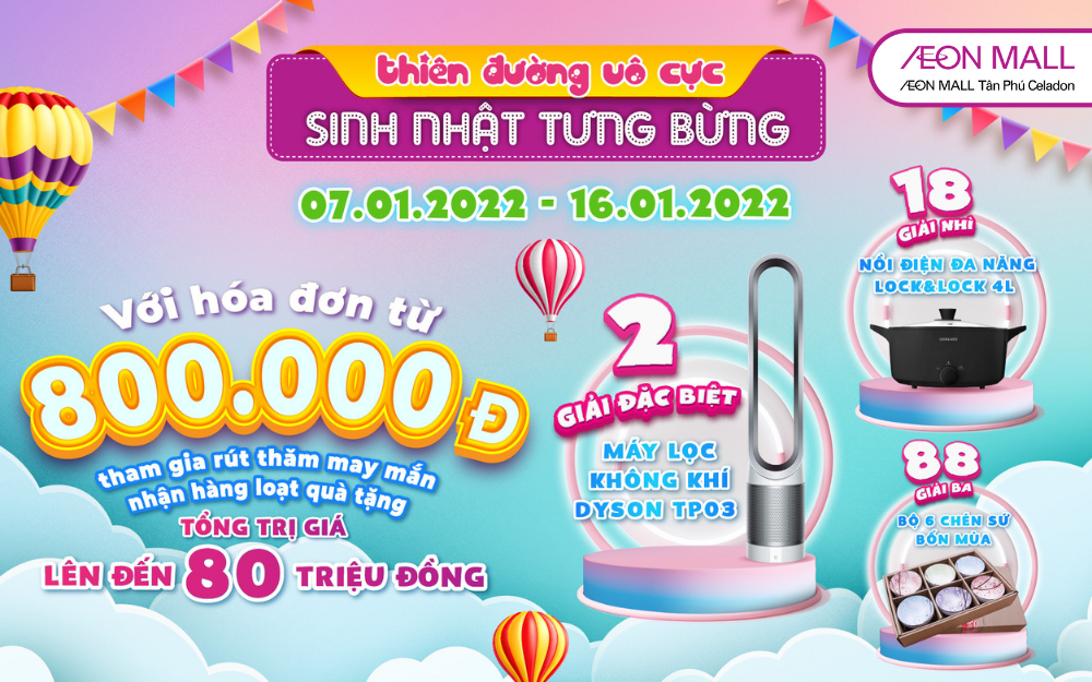 Happy 8th Birthday of AEON MALL Tan Phu Celadon! – AEONMALL Vietnam