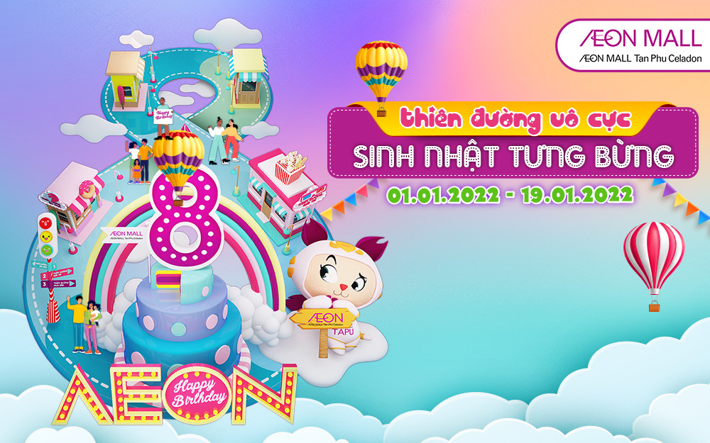 Happy 8th Birthday of AEON MALL Tan Phu Celadon! – AEONMALL Vietnam